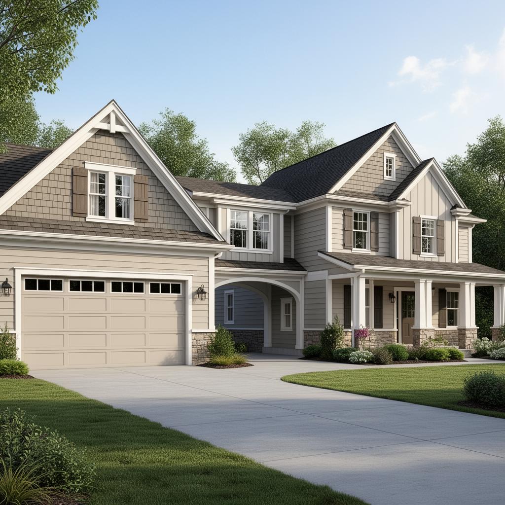 Attached garage connected to the house by a breezeway